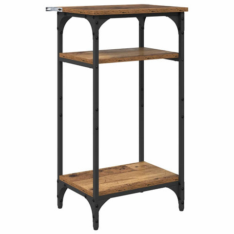 vidaXL Side Table with Shelf Old wood 40 x 30 x 75 cm Engineered wood