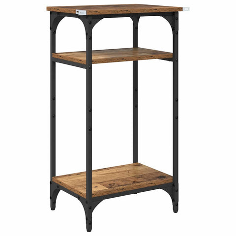 vidaXL Side Table with Shelf Old wood 40 x 30 x 75 cm Engineered wood