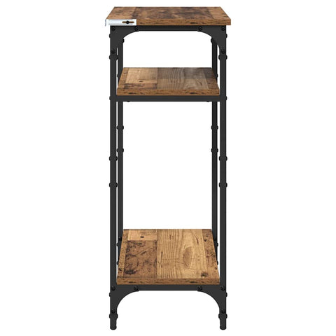 vidaXL Side Table with Shelf Old wood 40 x 30 x 75 cm Engineered wood