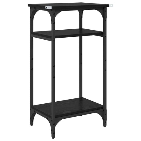 vidaXL Side Table with Shelf Black oak 40 x 30 x 75 cm Engineered wood