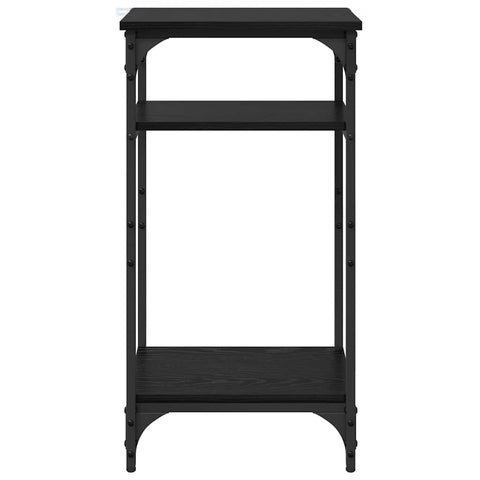 vidaXL Side Table with Shelf Black oak 40 x 30 x 75 cm Engineered wood