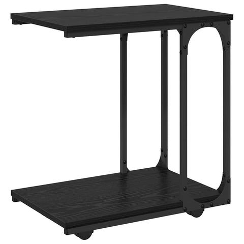 vidaXL Side Table Black Oak 50 x 35 x 55.5 cm Engineered Wood