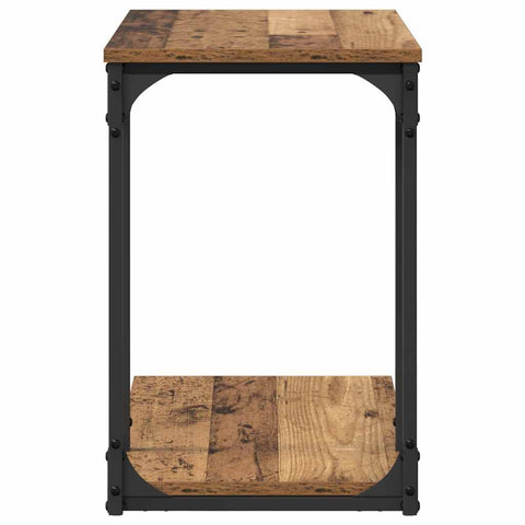 vidaXL Side Table with Shelf Old wood 50 x 35 x 52 cm Engineered wood