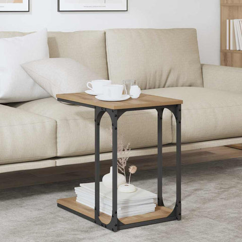 vidaXL Side Table Artisan oak 50 x 35 x 52 cm Engineered wood