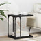 vidaXL Side Table with Shelf Black oak 50 x 35 x 52 cm Engineered wood
