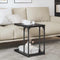 vidaXL Side Table with Shelf Black oak 50 x 35 x 52 cm Engineered wood