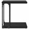 vidaXL Side Table with Shelf Black oak 50 x 35 x 52 cm Engineered wood