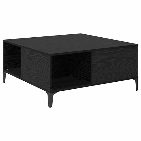 vidaXL Coffee Table Black Oak 80 x 80 x 36.5 cm Engineered Wood