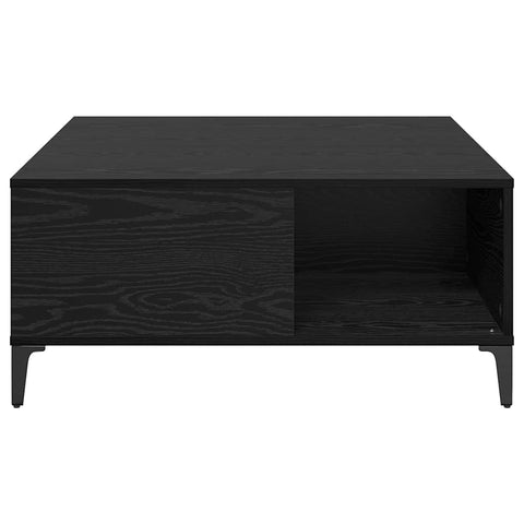 vidaXL Coffee Table Black Oak 80 x 80 x 36.5 cm Engineered Wood