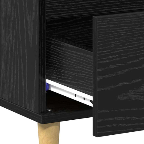 vidaXL Coffee Table Black Oak 90 x 50 x 35 cm Engineered Wood