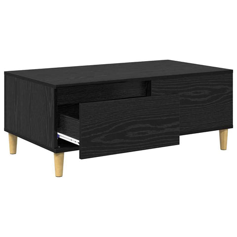 vidaXL Coffee Table Black Oak 90 x 50 x 35 cm Engineered Wood