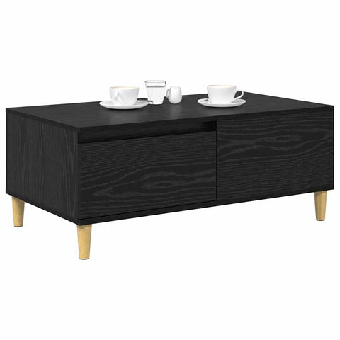 vidaXL Coffee Table Black Oak 90 x 50 x 35 cm Engineered Wood