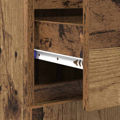 vidaXL Sideboard with Drawer Old Wood 60 x 35 x 70 cm Engineered Wood