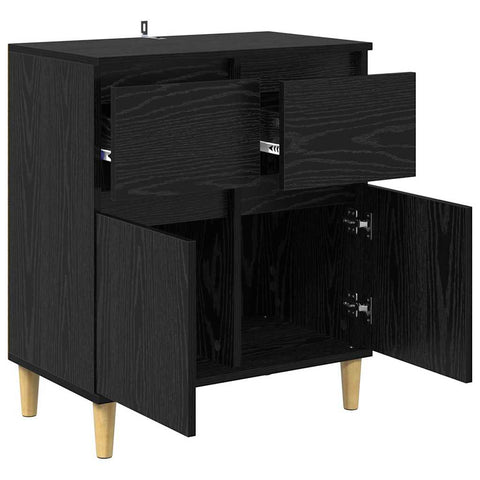 vidaXL Sideboard with Drawer Black Oak 60 x 35 x 70 cm Engineered Wood