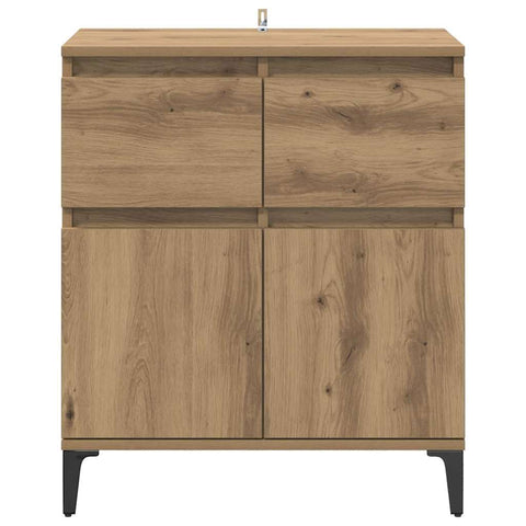 vidaXL Sideboard Artisan Oak 60 x 35 x 70 cm Engineered Wood and Iron