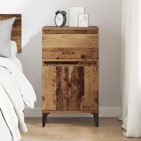 vidaXL Bedside Cabinet Old wood 40 x 35 x 70 cm Engineered wood