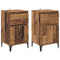 vidaXL Bedside Cabinet 2 pcs Old wood 40 x 35 x 70 cm Engineered wood