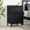 vidaXL Bedside Cabinet Black oak 40 x 35 x 70 cm Engineered wood