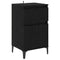 vidaXL Bedside Cabinet Black oak 40 x 35 x 70 cm Engineered wood