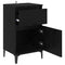 vidaXL Bedside Cabinet Black oak 40 x 35 x 70 cm Engineered wood