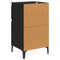 vidaXL Bedside Cabinet Black oak 40 x 35 x 70 cm Engineered wood