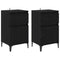 vidaXL Bedside Cabinet 2 pcs Black oak 40 x 35 x 70 cm Engineered wood