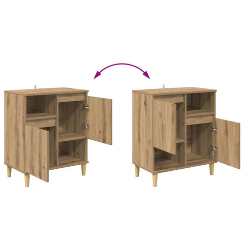 vidaXL Sideboard Artisan oak 35 x 60 x 70 cm Engineered wood