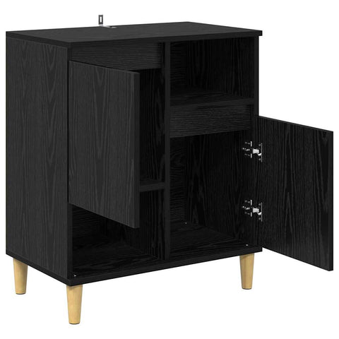 vidaXL Sideboard Black oak 35 x 60 x 70 cm Engineered wood