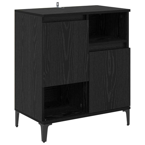 vidaXL Sideboard Black oak 60 x 35 x 70 cm Engineered wood