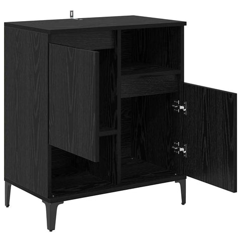 vidaXL Sideboard Black oak 60 x 35 x 70 cm Engineered wood