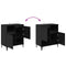 vidaXL Sideboard Black oak 60 x 35 x 70 cm Engineered wood