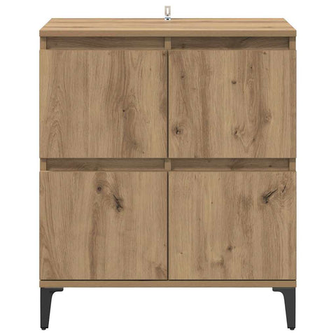 vidaXL Sideboard Artisan Oak 60 x 35 x 70 cm Engineered Wood and Iron