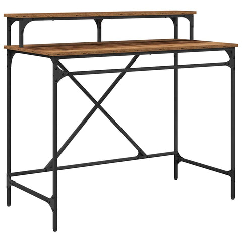 vidaXL Desk Old Wood 100 x 50 x 90 cm Engineered Wood