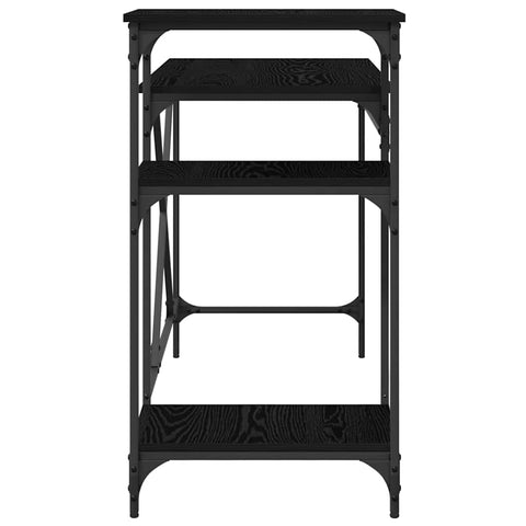 vidaXL Desk Black Oak 135 x 50 x 90 cm Engineered Wood