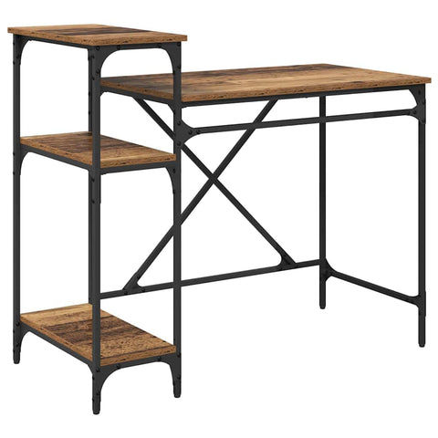 vidaXL Desk Old Wood 105 x 50 x 90 cm Engineered Wood