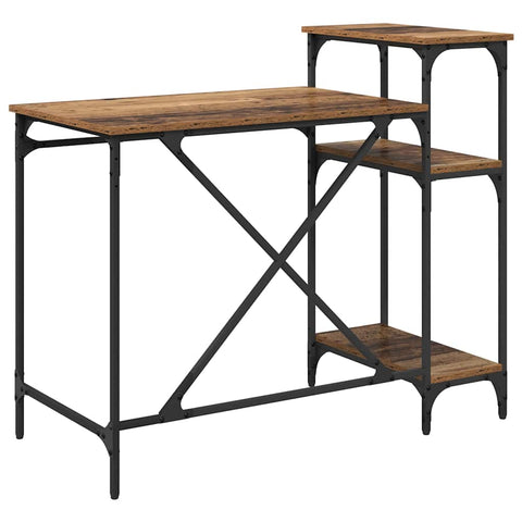 vidaXL Desk Old Wood 105 x 50 x 90 cm Engineered Wood