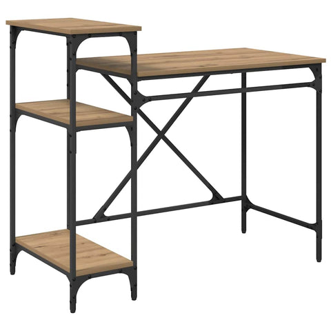 vidaXL Desk Artisan Oak 105 x 50 x 90 cm Engineered Wood