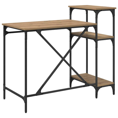 vidaXL Desk Artisan Oak 105 x 50 x 90 cm Engineered Wood