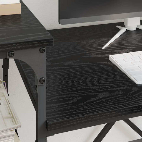 vidaXL Desk Black Oak 105 x 50 x 90 cm Engineered Wood