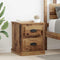 vidaXL Bedside Cabinet with Drawer 2 pcs Old wood 39 x 39 x 47.5 cm