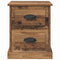 vidaXL Bedside Cabinet with Drawer 2 pcs Old wood 39 x 39 x 47.5 cm