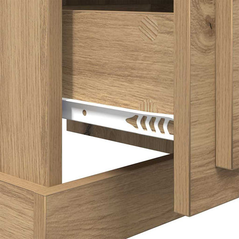 vidaXL Bedside Cabinet Artisan oak 39 x 39 x 47.5 cm Engineered wood