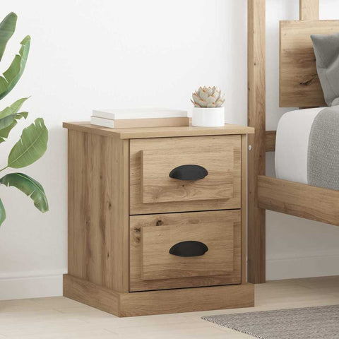 vidaXL Bedside Cabinet Artisan oak 39 x 39 x 47.5 cm Engineered wood