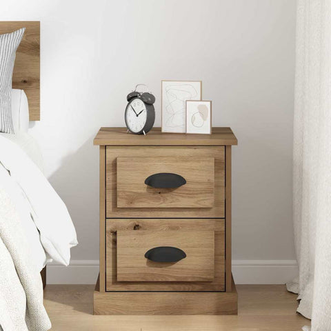 vidaXL Bedside Cabinet Artisan oak 39 x 39 x 47.5 cm Engineered wood