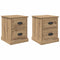 vidaXL Bedside Cabinet with Drawer 2 pcs Artisan oak 39 x 39 x 47.5 cm