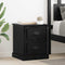 vidaXL Bedside Cabinet Black oak 39 x 39 x 47.5 cm Engineered wood