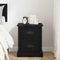 vidaXL Bedside Cabinet Black oak 39 x 39 x 47.5 cm Engineered wood