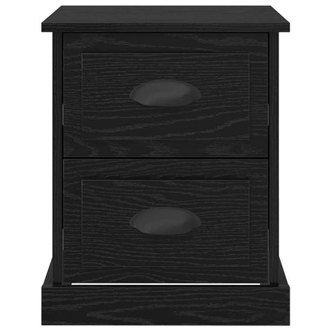 vidaXL Bedside Cabinet Black oak 39 x 39 x 47.5 cm Engineered wood