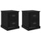 vidaXL Bedside Cabinet with Drawer 2 pcs Black oak 39 x 39 x 47.5 cm