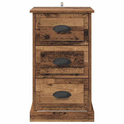vidaXL Bedside Cabinet Old Wood 39 x 39 x 67.5 cm Engineered Wood